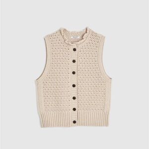 Madewell Ruffled Sleeveless sweater cardigan Top/Vest